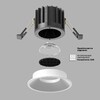 Миниатюра фото встраиваемый светодиодный светильник maytoni round dl058-12w4k-w | 220svet.ru